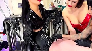 Lady Perse - Triple Dommes hard strapon pegging gang bang