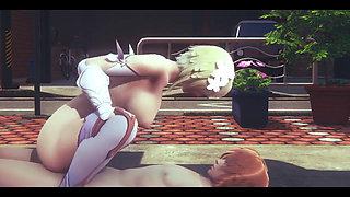 Genshin Impact Hentai - Lumine Hardsex with a Man with Big Dick - Japanese Asian Manga Anime Game Porn