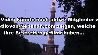 Extreme public threesome with German Anna Blond