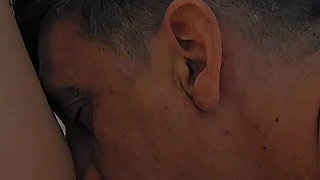 While I Was on the Balcony with My Wife, She Started to Get Horny and Asked Me to Suck Her Pussy in Front of Her Neighbor.
