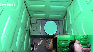 Glory hole blowjob busty amateur blonde fucking in stall