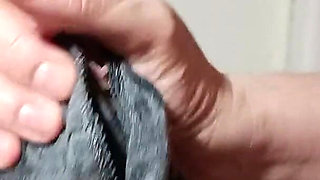 Jerking off Your Dick with Panties From a Korean MILF