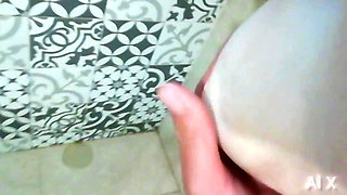 Hot Blonde MILF Perfect Body Pool Hook up Shower BJ & Deep Doggy Fucked
