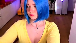 Curly Blonde Teen Records Solo Dildo Masturbation More at