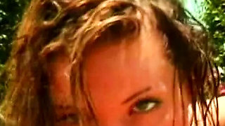 Big Tit MILF Judith Nemyo Fucked Hard by the Pool - Outdoor Cowgirl Action