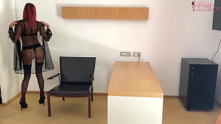 Strip Tease and Fuck with Cumming on Feet