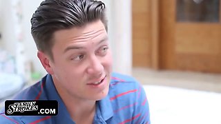 Virgin teen Mandy Muse needs an ass fucking lesson from her enormous bro