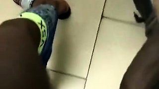 Gilfriends Get A Quicky At Macdonald Toilet