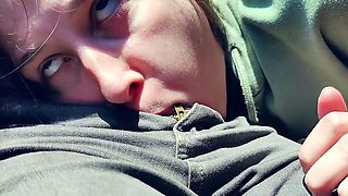 Public Bus Blowjob by a Teen Amateur Babe