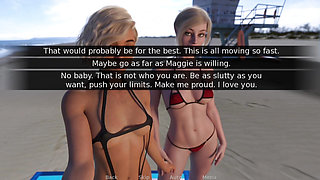 my hot wife and her friend fucked by stranger on beach