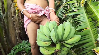 I went outside naked and picked bananas your nomita bhabhi.