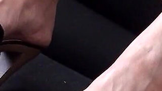 My Big Red Toes in Hot Footjob!