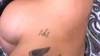 Nasty brunette pornstar with big boobs