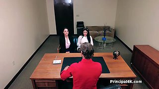 Big Hispanic boobies for the principal
