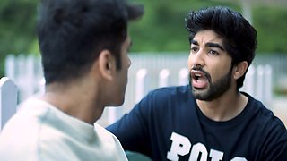 Indian pair celebrating their anniversary inside bedroom