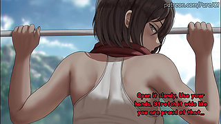 Mikasa Ackerman tests her new young soldier (Anal, Double Orgasm, CEI)