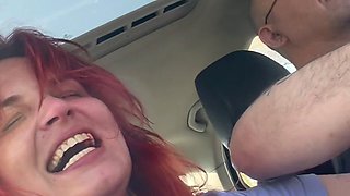 Licking Feet, Hard Face Slapping While Driving