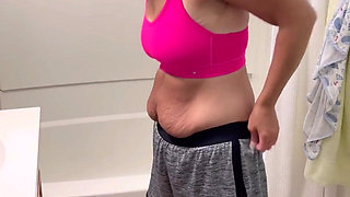 Me undressing after working out and spreading my ass