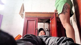 Lonely Housewife Calls the Plumber and Ends up Wildly Cheating on Her Husband in the Bathroom!