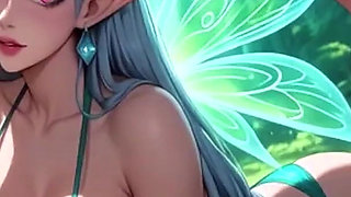 Hot Fairy Women in Forest, Ai Animation