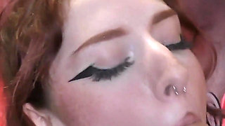 Cute Pink Teen Girl From the UK Is Ready for Her First Bukkake Party