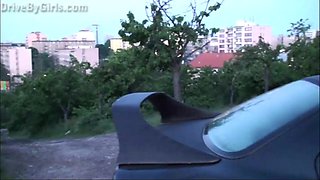 Doubling The Action Inside The Car Hot Video