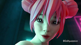 Bonny's Club Bathroom Hunt - Deepthroat, Cowgirl & Hard Doggystyle Fuck in Neon Dreams