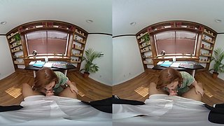 Busty married wife in amateur POV VR hardcore - fake tits