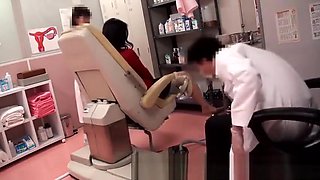Japanese Asian Hairy Teen At False Gyno Spycam