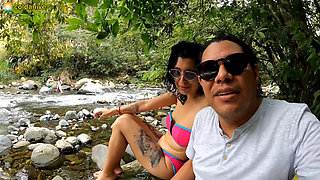 Foreigner Fucks Me in a River Made Me Suck Guebo and I Loved His Cum Colombian Sex