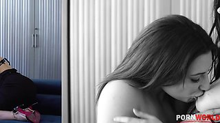 Tattooed Stud Plows GF Zoe Doll & Lesbo Colleague Lucia Fernandez GP2238