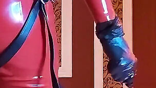 Femdom pegging with 8 inch strapon