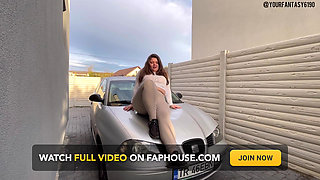 Super Loud Farts on Car in Very Tight Leggings