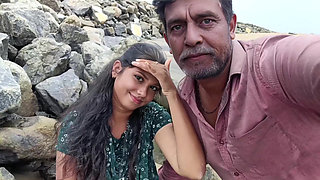 A mature man meets naive charity girl and fuck her in his lonely house