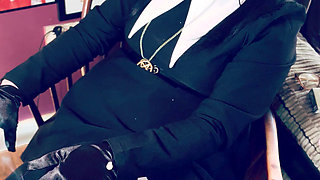 Wednesday Addams, Tina Snua,  Chain Smokes 2 Cigarettes In Satin Gloves - Smoking Smoker Drifts Snap Inhales OMI OME Tip To Tail