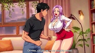 Horny stepmom grabbed by stepson when no one at home