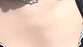 Flashing and Gushing Near Busy Road