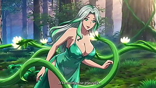Sensual Forest Fantasy Vines Squeeze Her Big Boobs and Hips