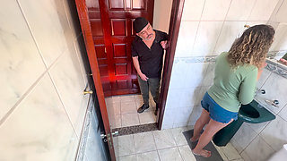 A Rubs Against His Step-sister in the Bathroom