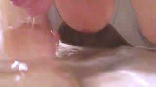 POV amateur sloppy blowjob