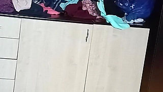 Amateur Wife Has Fun Trying on Clothes and Cutting Them