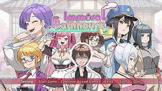 Hentai Game - Immoral Bathhouse - Naughty Big-Boobs Married Woman Sex