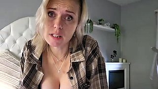 Blonde MILF with Big Boobs Playing Cam Free Porn