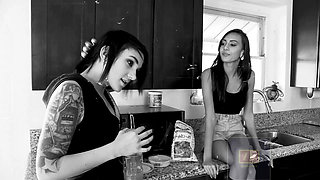 Classic Hot Lesbian Action in the Kitchen
