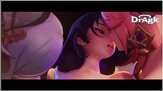 Yae Miko Genshin Impact Animation Compilation 3d Hentai Sex