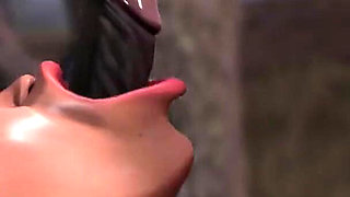 Wood goblin fucks hard fitness girl in the forest at night