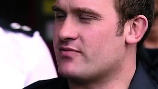 Daddy Bombeiros Get a Testicular Exam by Amateur Medic