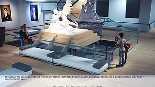 A Wife and Stepmother Real Fucking Caught by the Security Guard, What Happens Next at the Museum