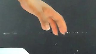 Merlia Somer Ebony Brunette Riding Dildo On Table Webcam