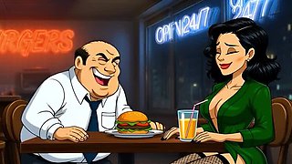 Dirty Toilet Fuck: Slut Wife Cheats in Public Hentai Cartoon
